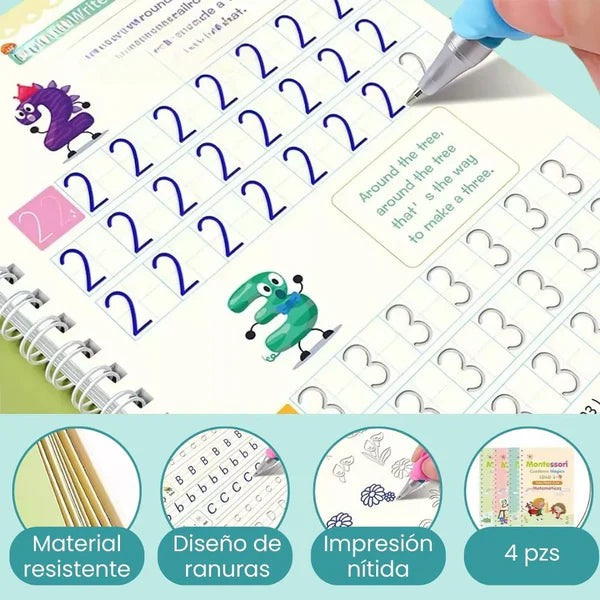🌈Kit Libros de Caligrafía Mágica Montessori